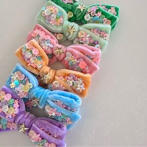 Rollypolly sequin hair bows